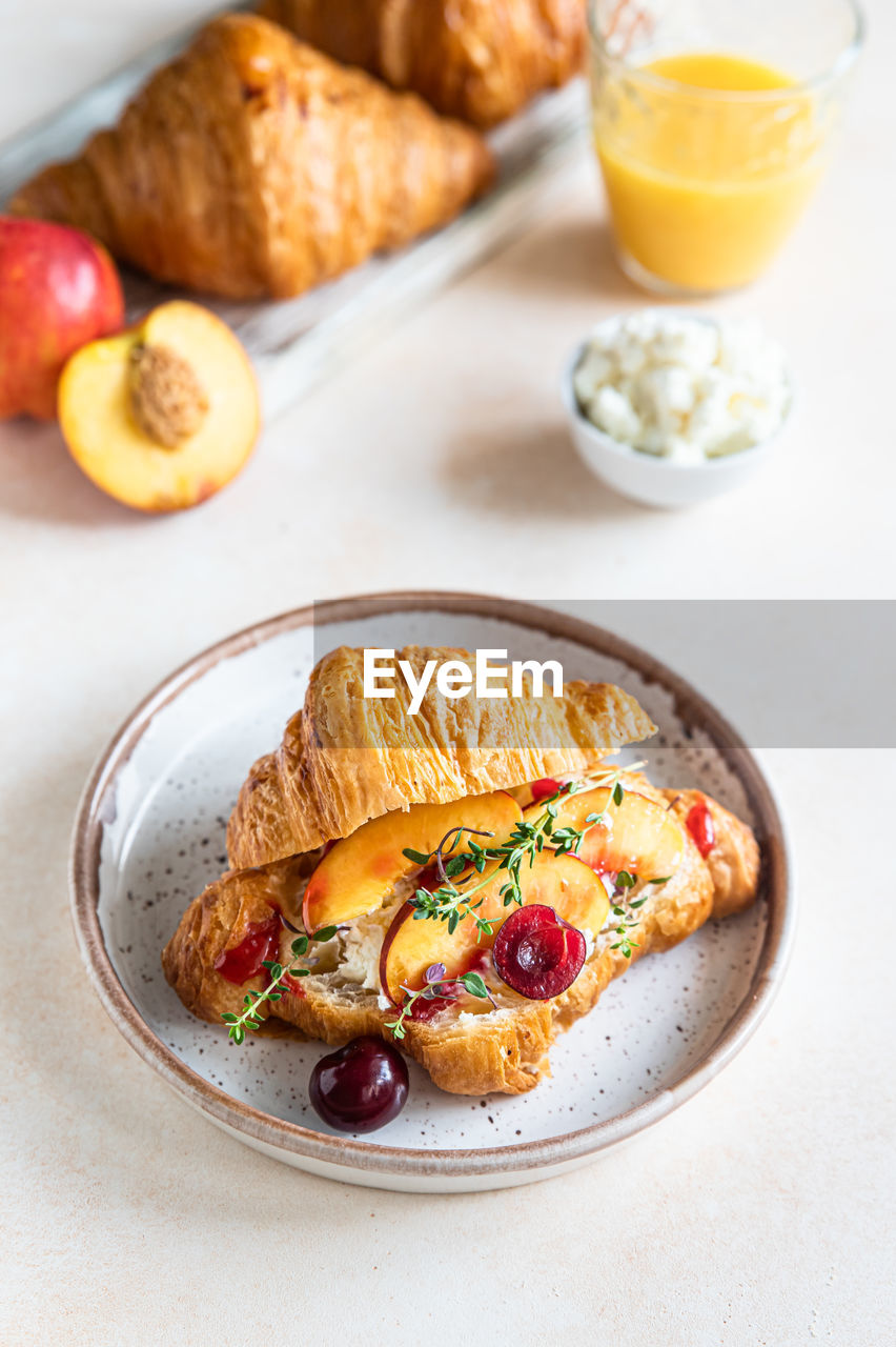 CLOSE-UP OF BREAKFAST SERVED ON TABLE