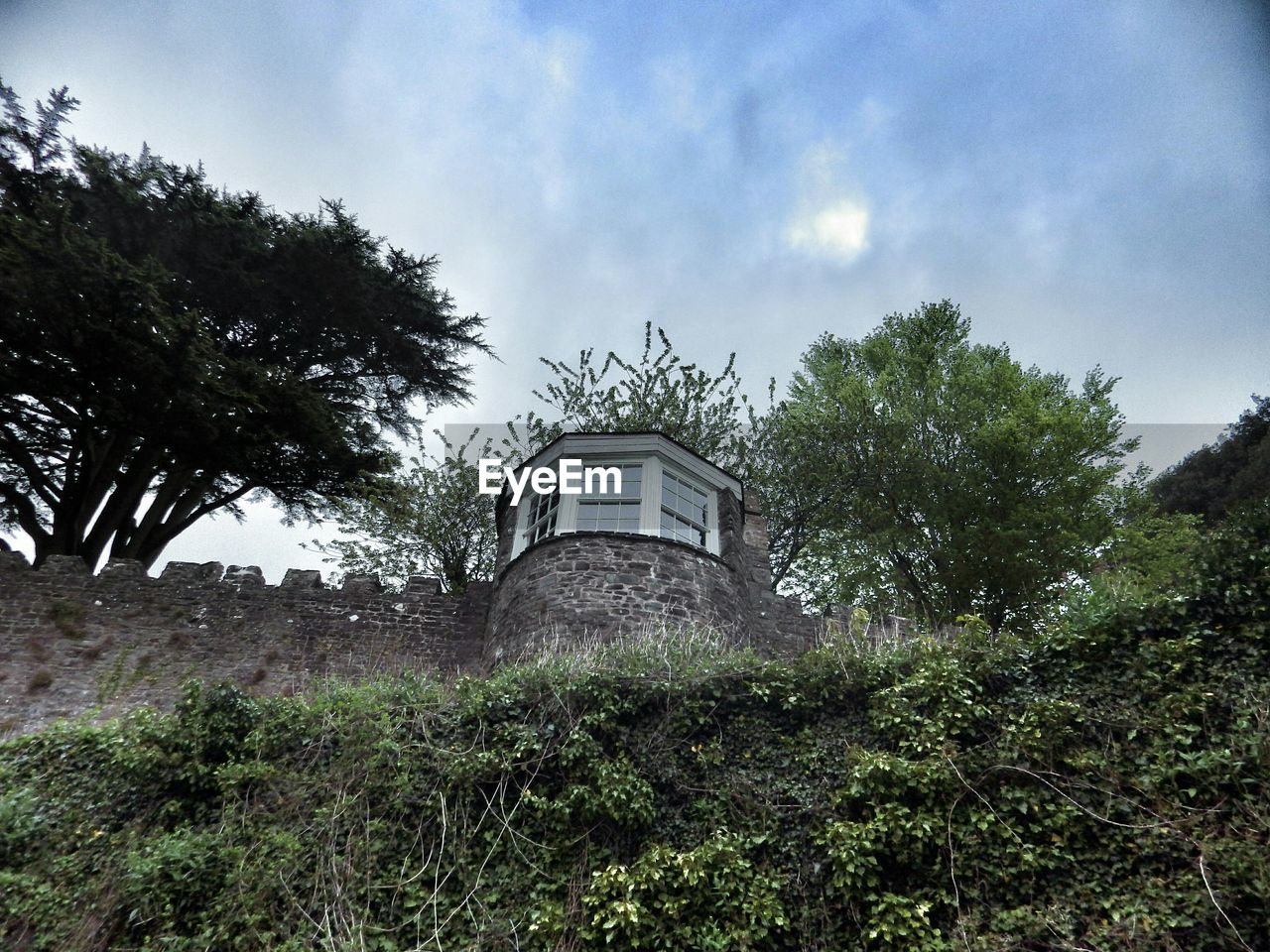 Low angle view of built structure against sky