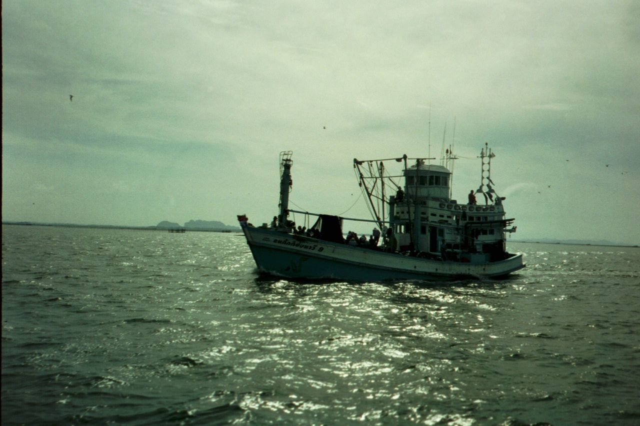 SHIP SAILING IN SEA