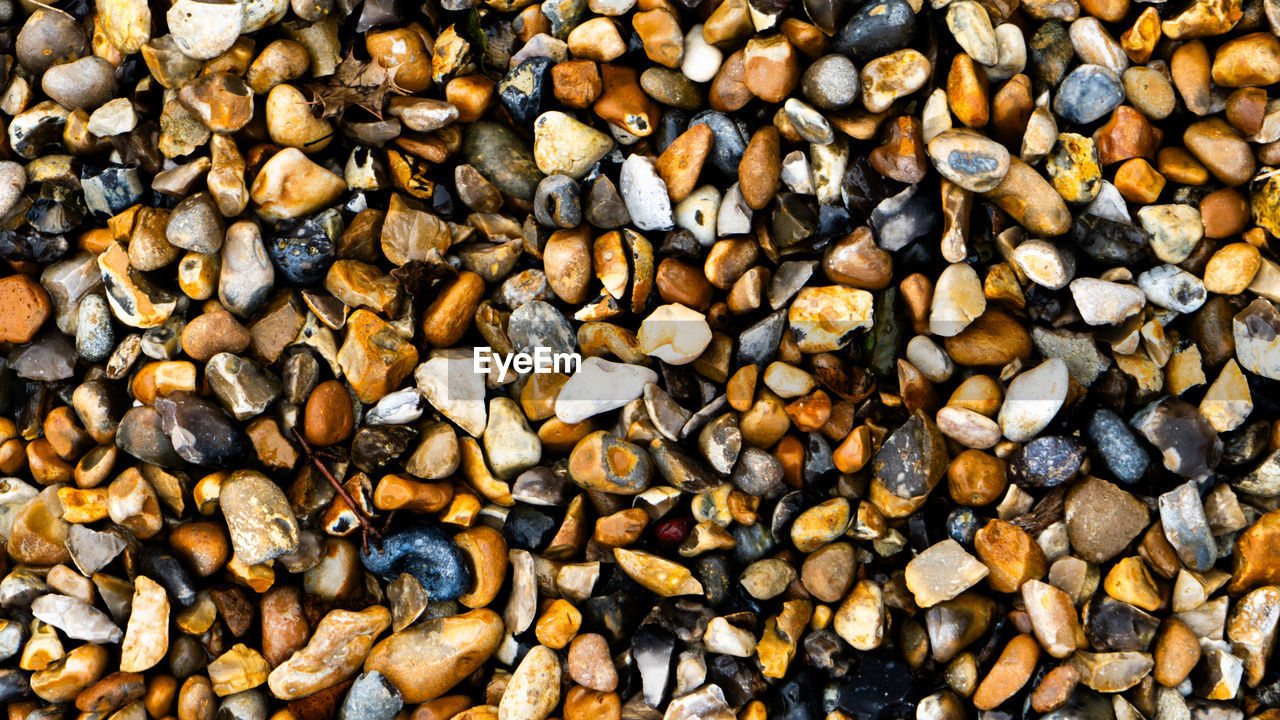 full frame shot of pebble stones