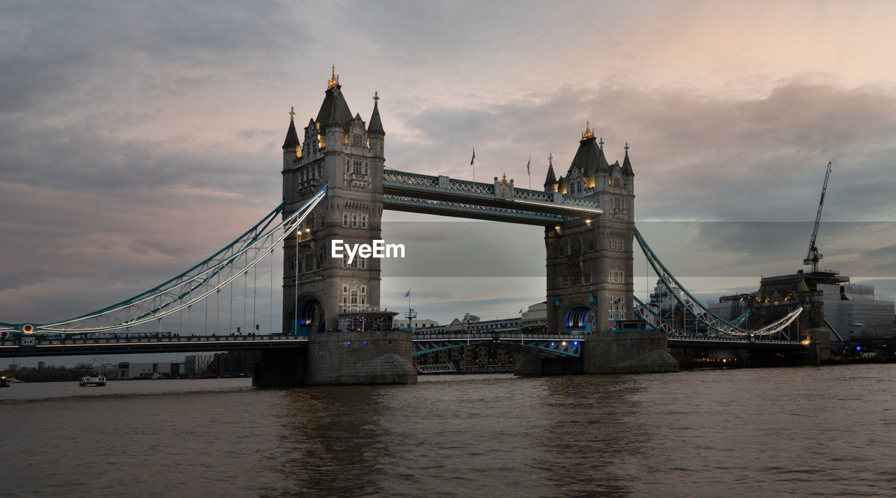 suspension bridge over river