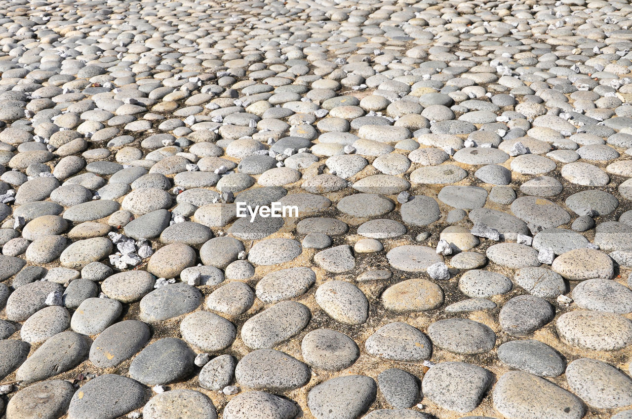 Full frame shot of cobbled walkway