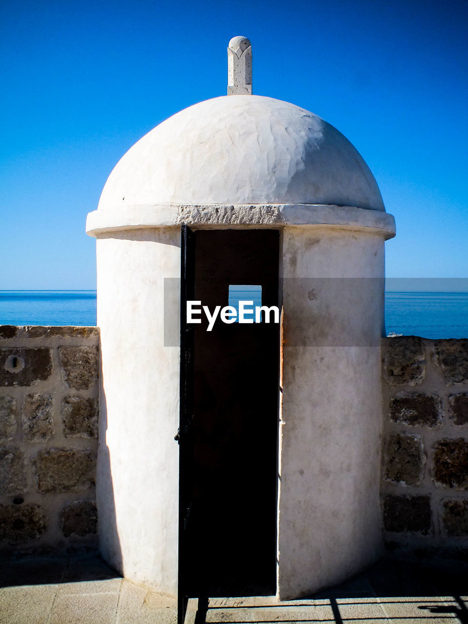 View of sea against clear sky