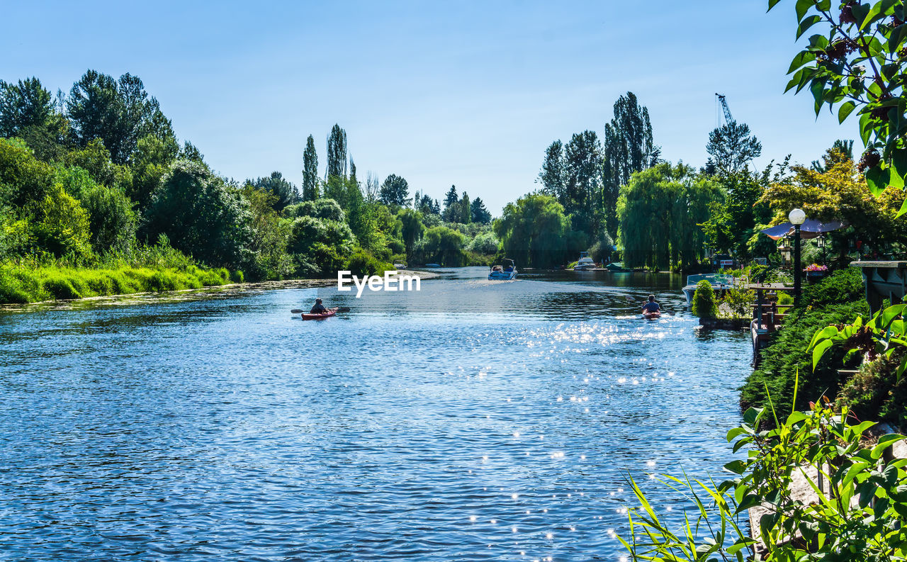 A view from along the sammamish river in washington state.