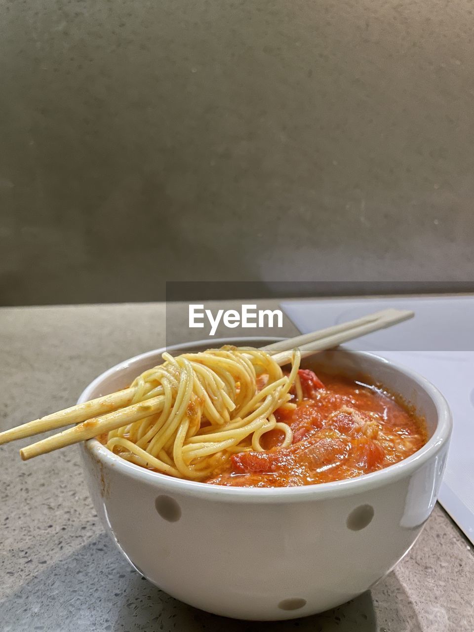 Close-up of soup in bowl