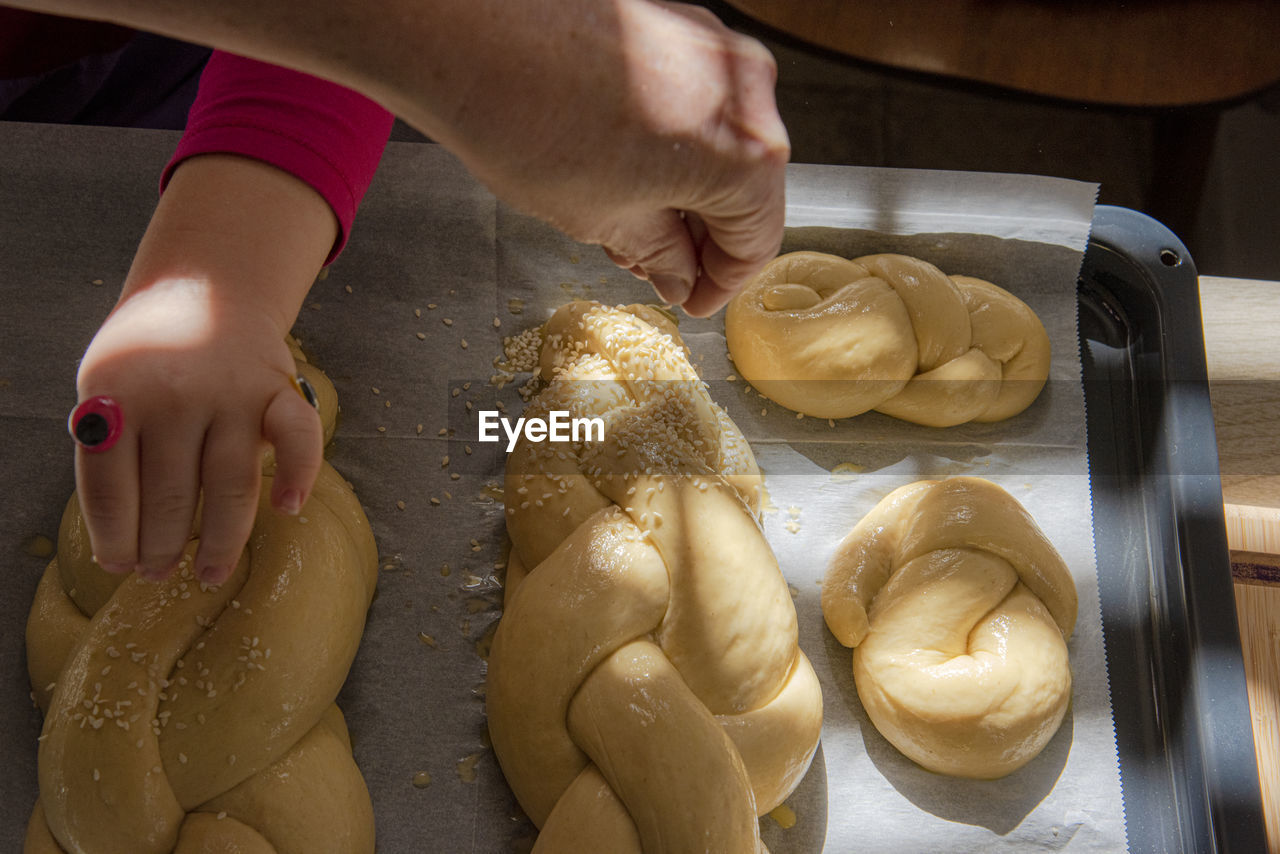 cropped image of person preparing food