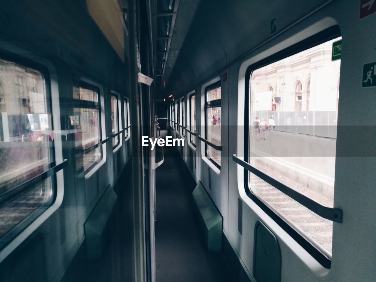 Interior of empty train