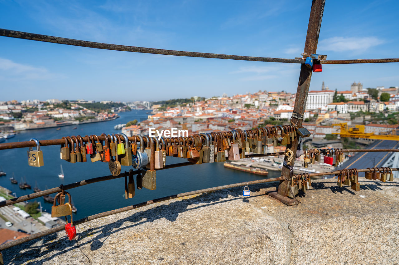 Some lovers locks in porto.