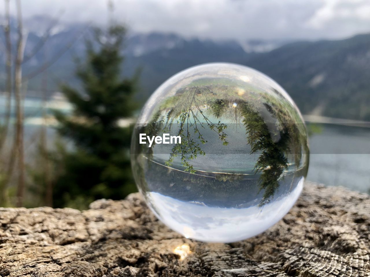 Close-up of crystal ball