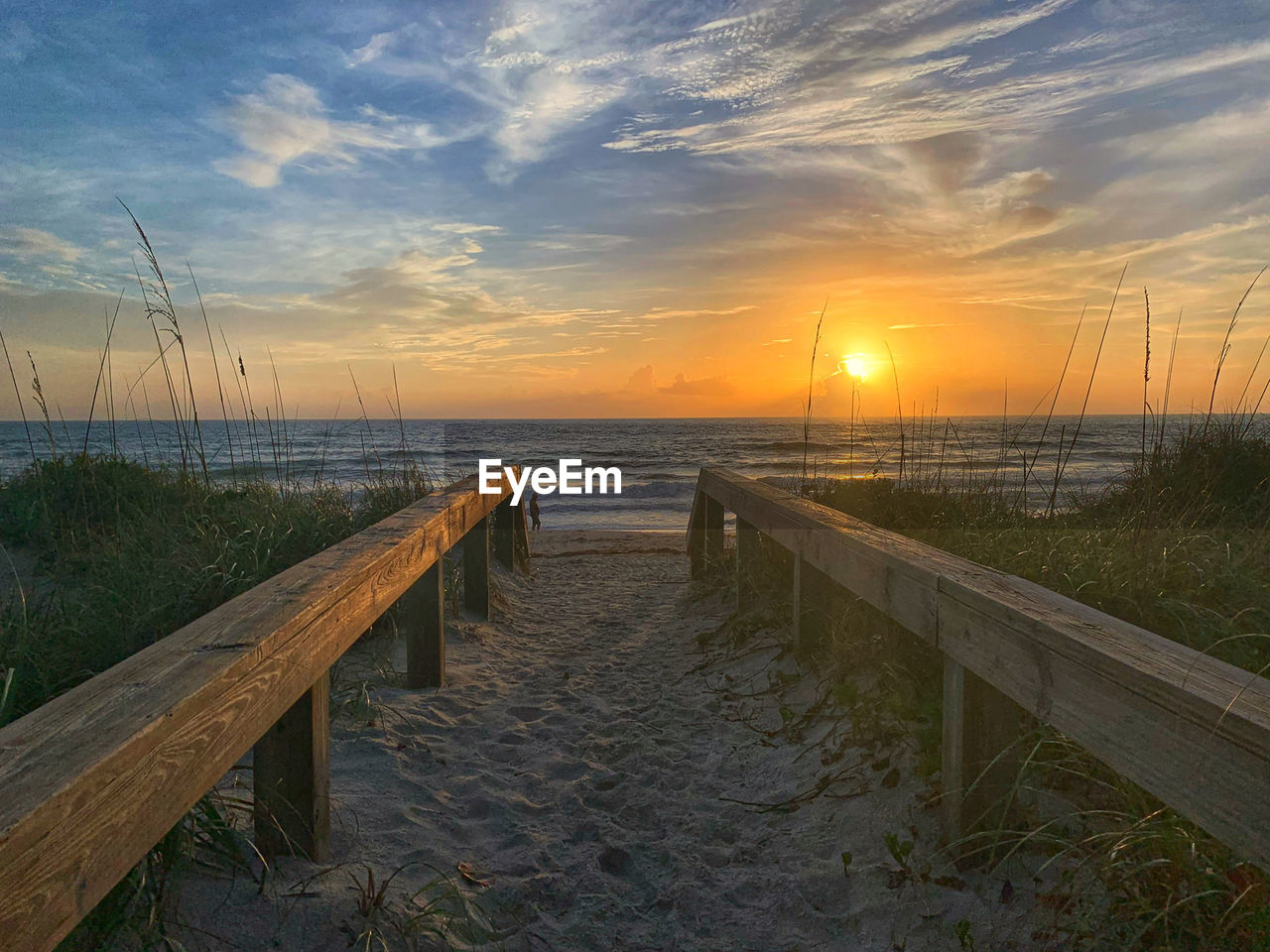 SCENIC VIEW OF SEA DURING SUNSET