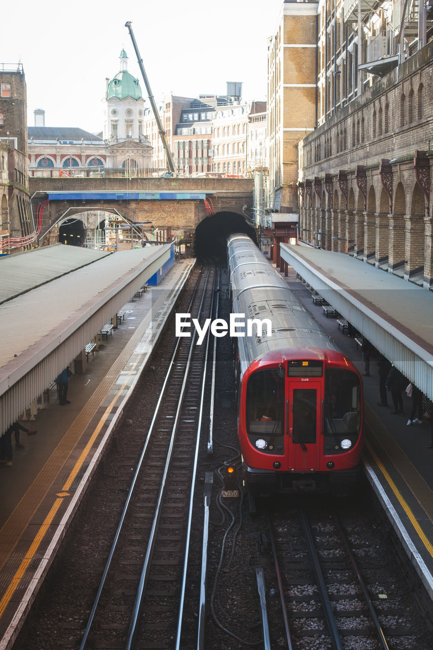 Train at barbican station