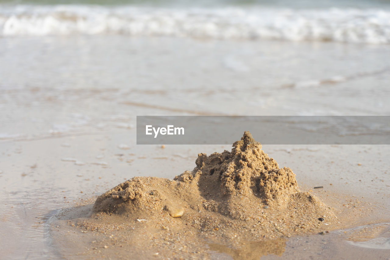 CLOSE-UP OF MUD ON BEACH