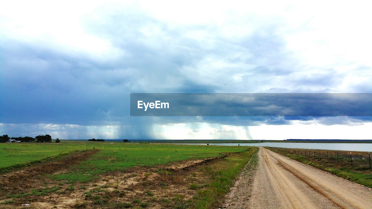 DIRT ROAD PASSING THROUGH LANDSCAPE