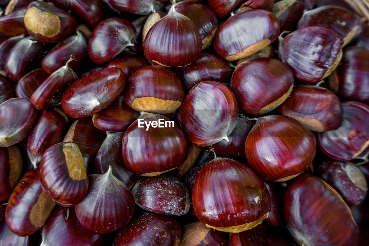 Full frame shot of chestnuts