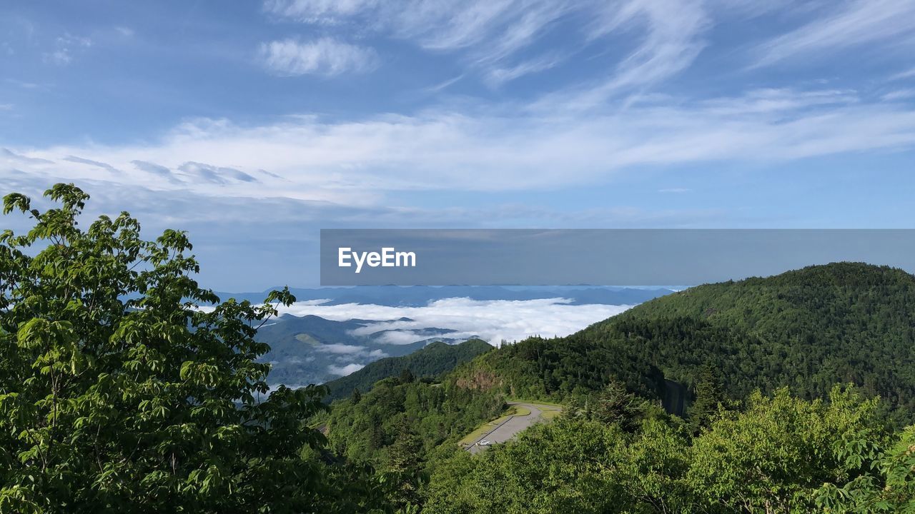 Scenic view of mountain against sky