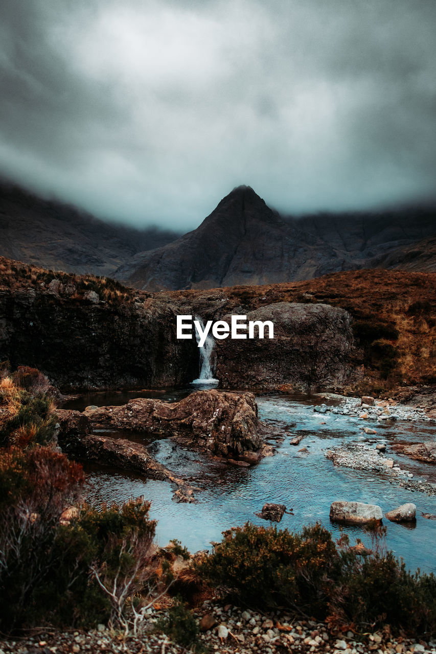 Crystal clear water scenery in scotland 