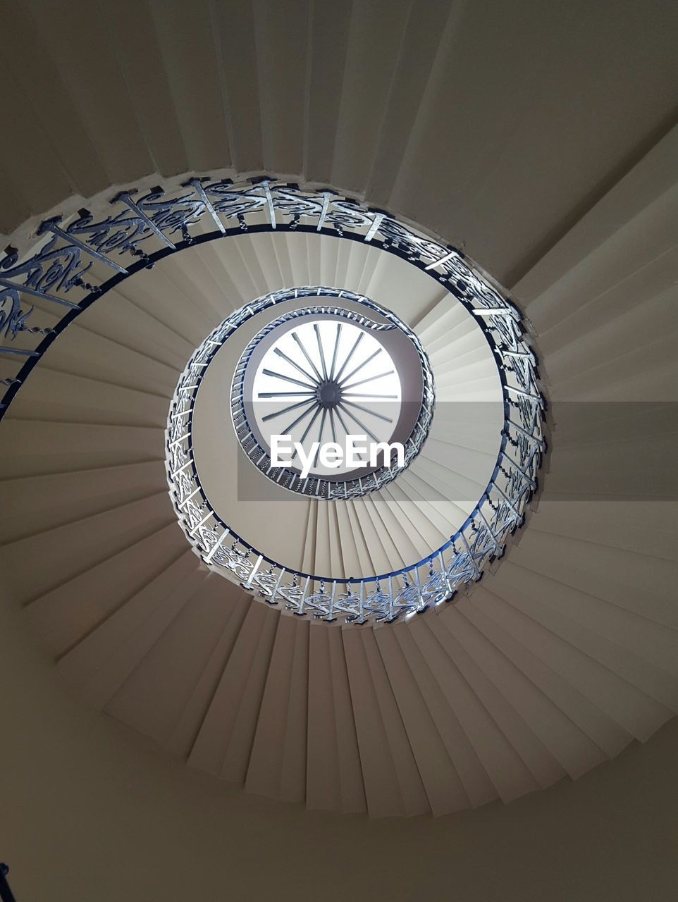 Low angle view of spiral staircase 