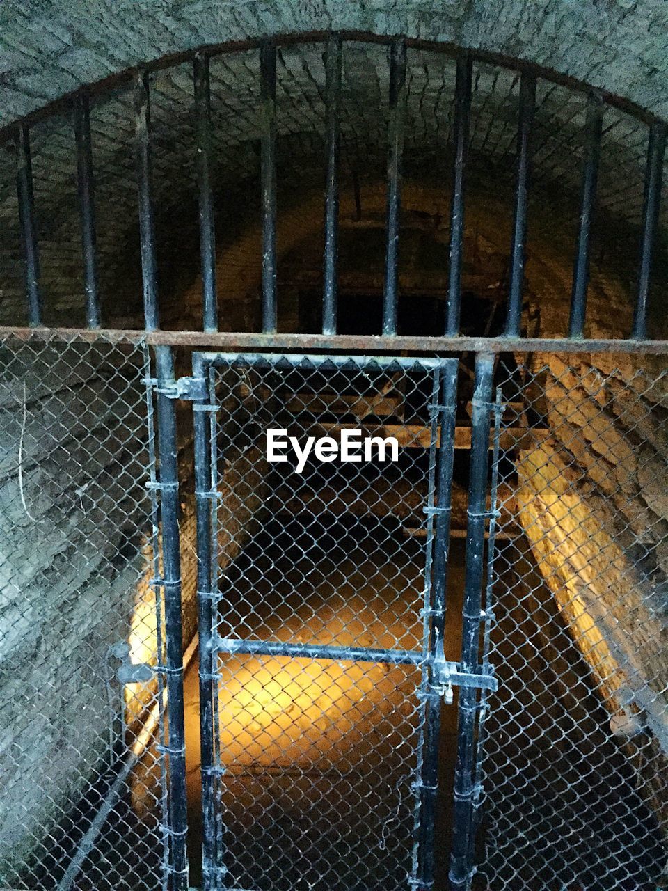Closed metal gate in catacomb