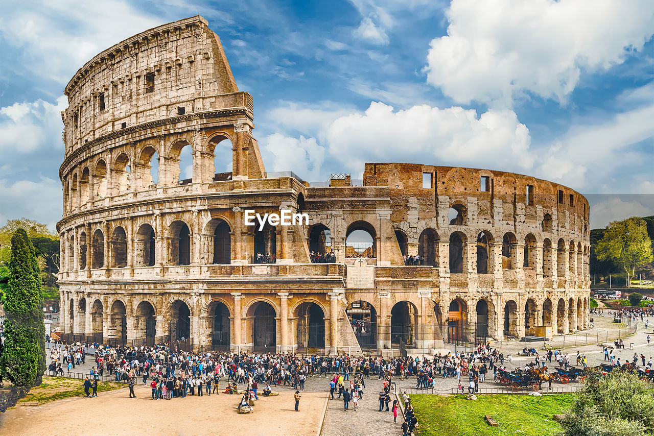 View of colosseum against the sky