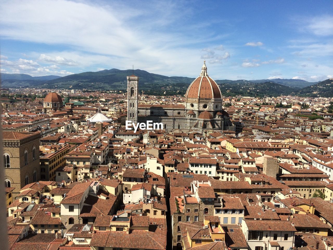 Florence cathedral amidst residential buildings