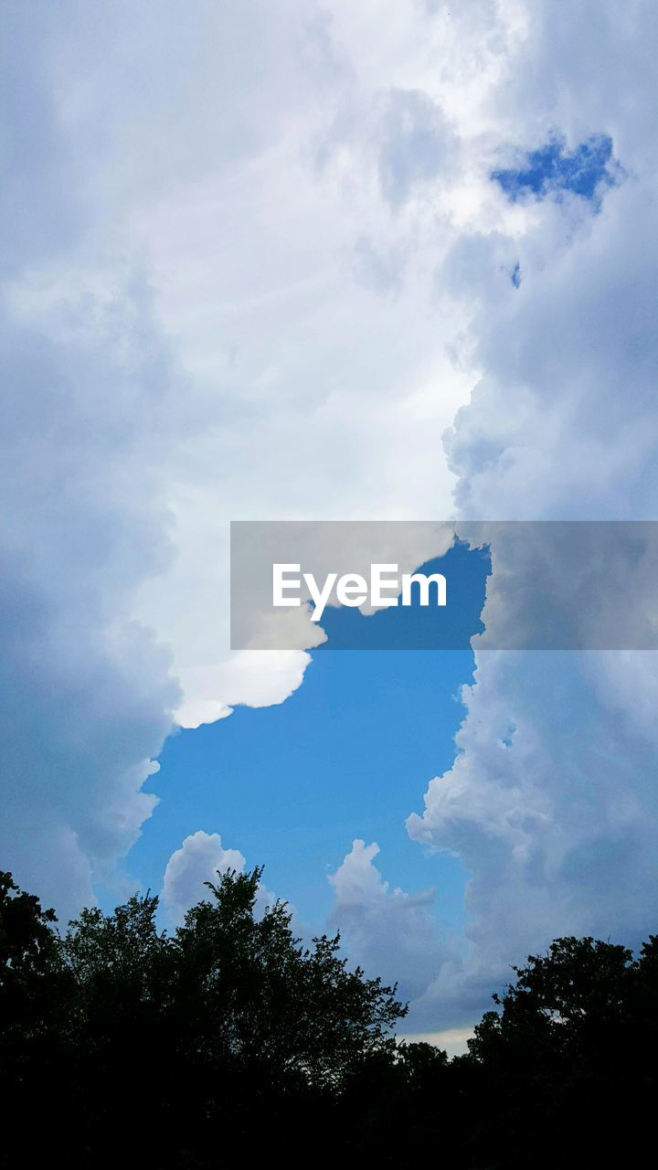 Low angle view of cloudy sky