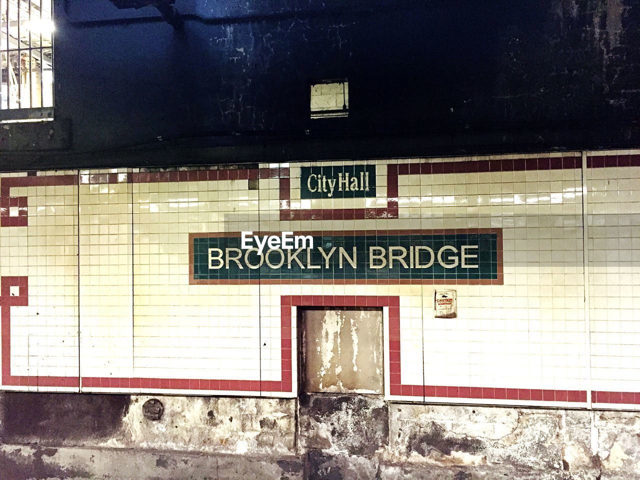 SIGN ON RAILROAD STATION