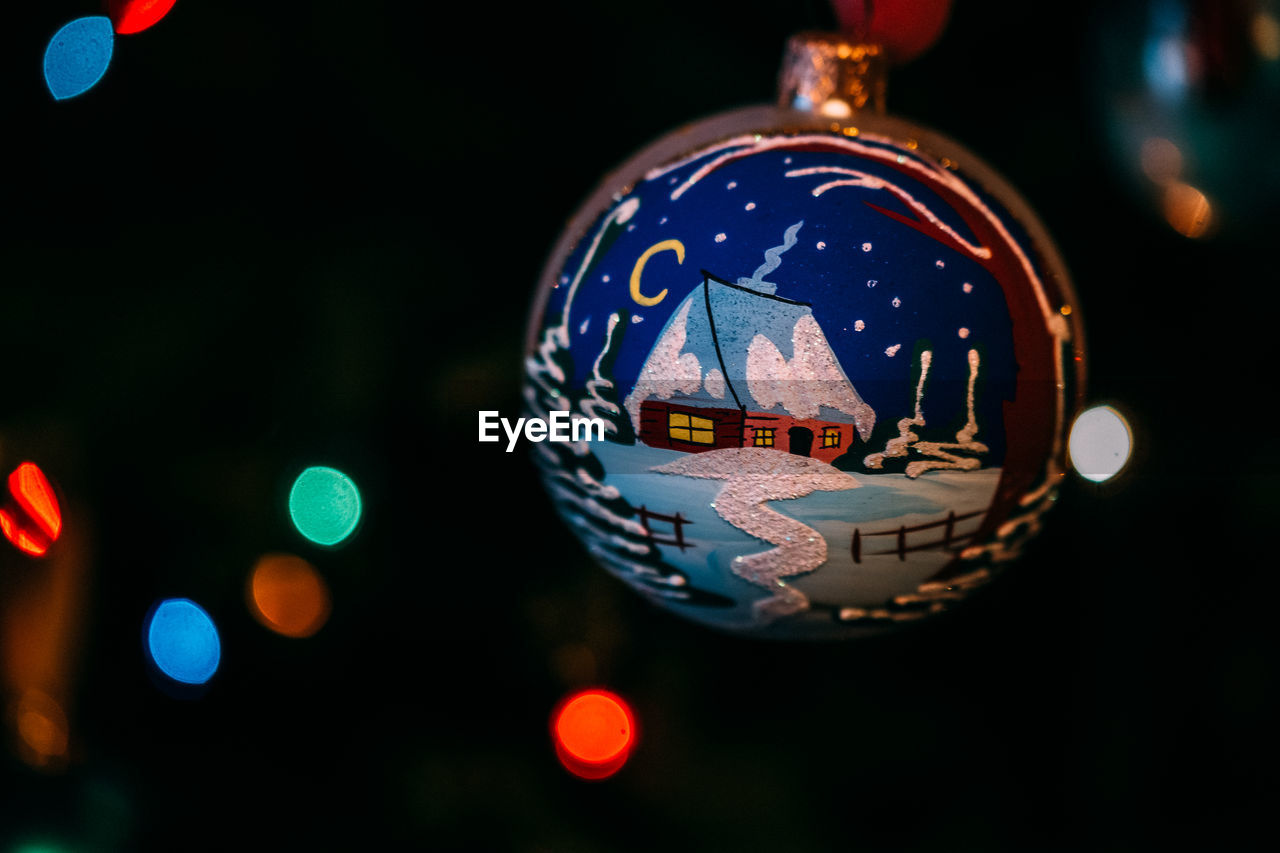 Close-up of christmas ornament