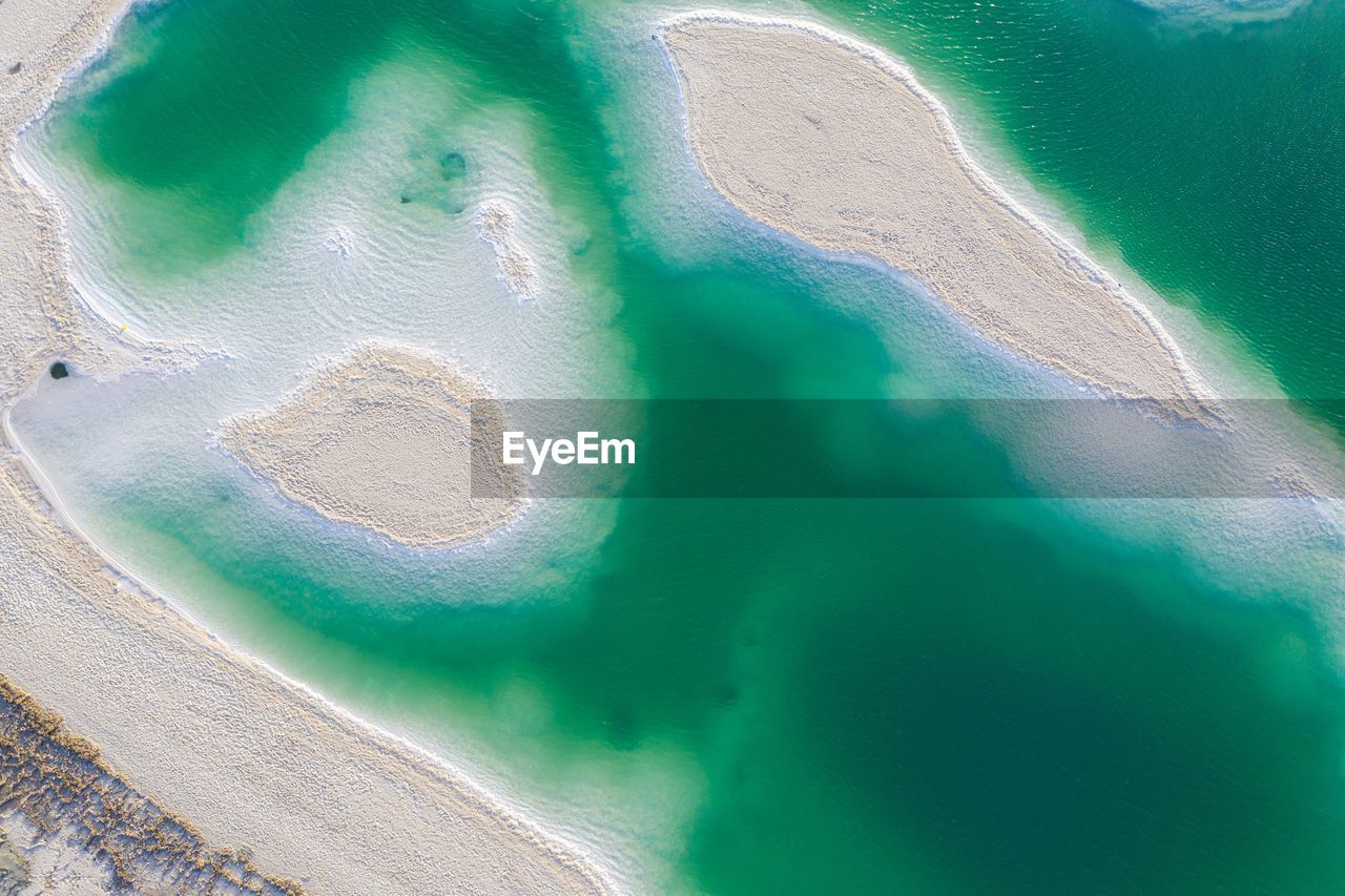 HIGH ANGLE VIEW OF SEA SHORE