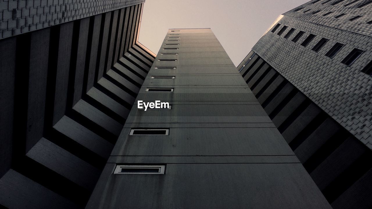 Low angle view of modern building against sky