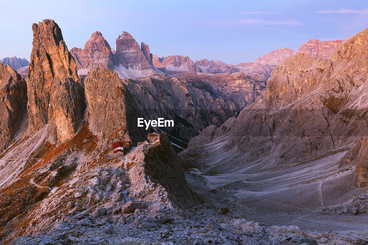 PANORAMIC VIEW OF ROCK FORMATIONS AGAINST SKY