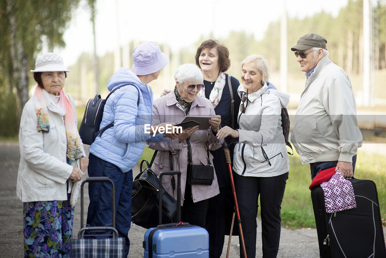 Group of people walking outdoors