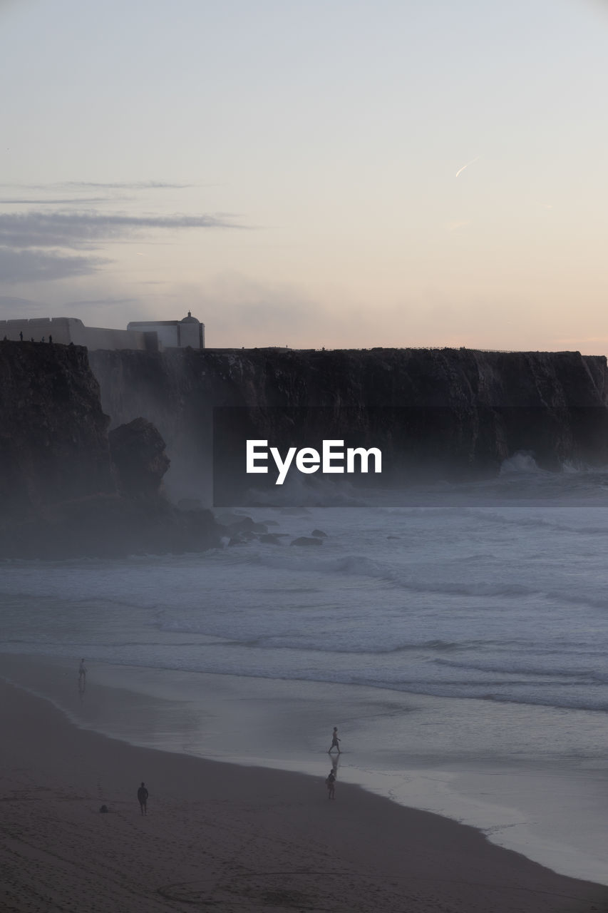 panoramic view of sea against sky during sunset