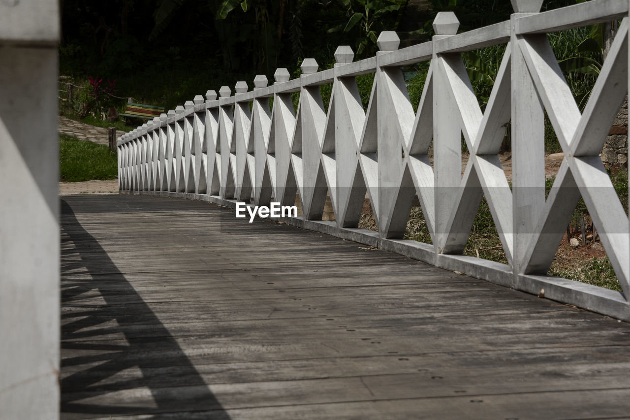 Wooden footbridge