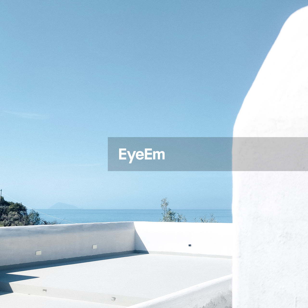 View of sea against clear sky