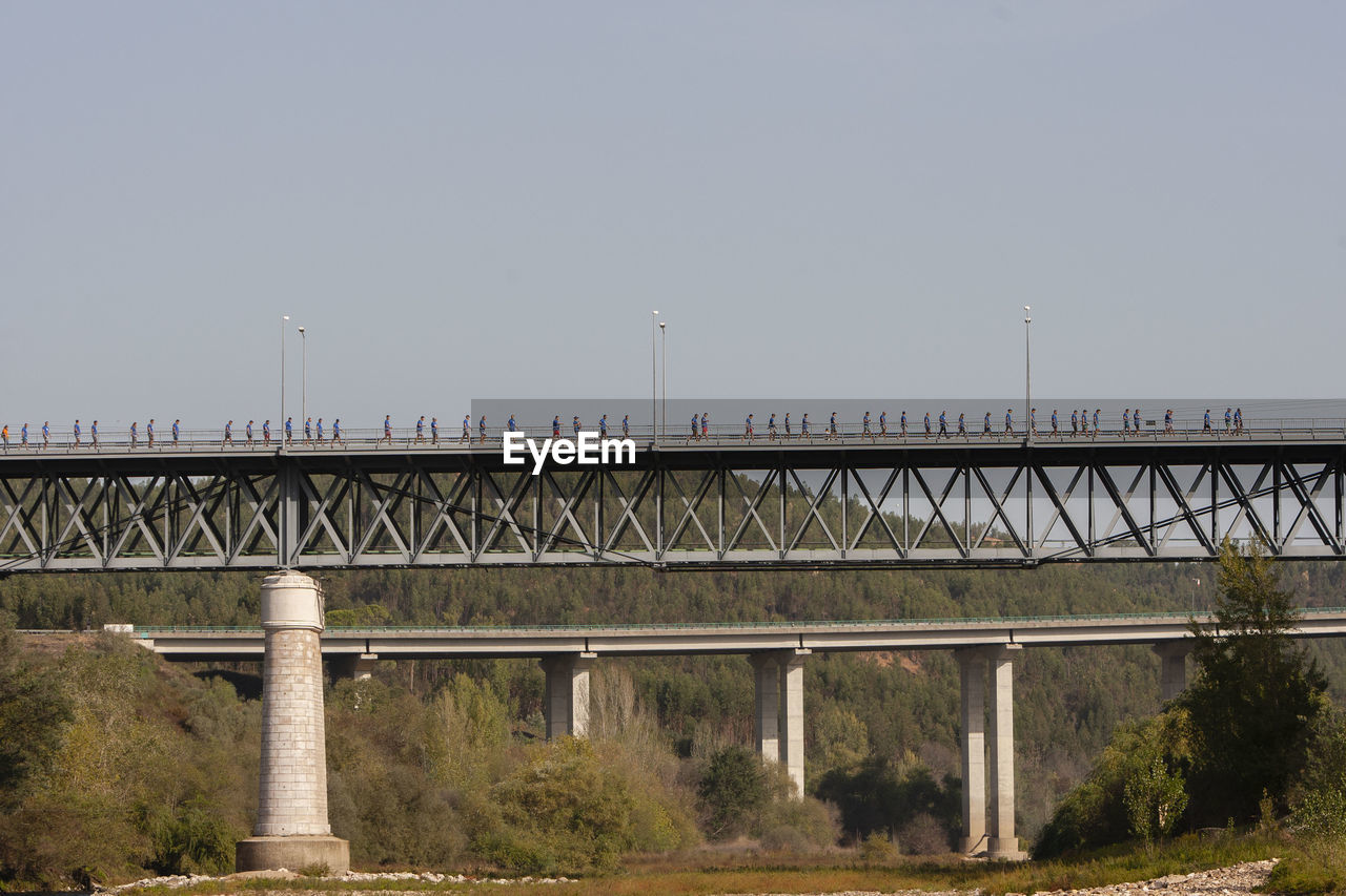 view of bridge against clear sky