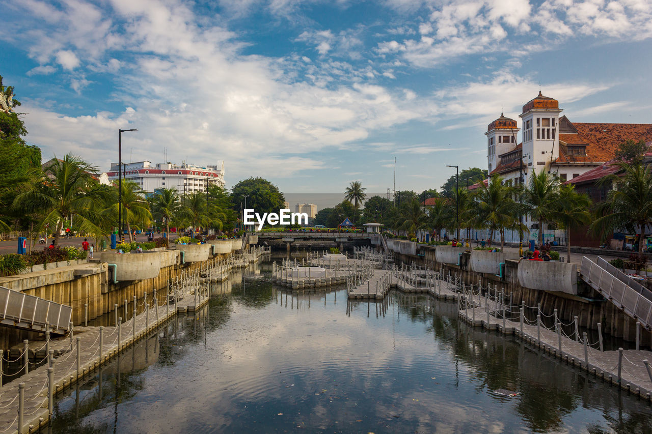 Bridge over river in jakarta