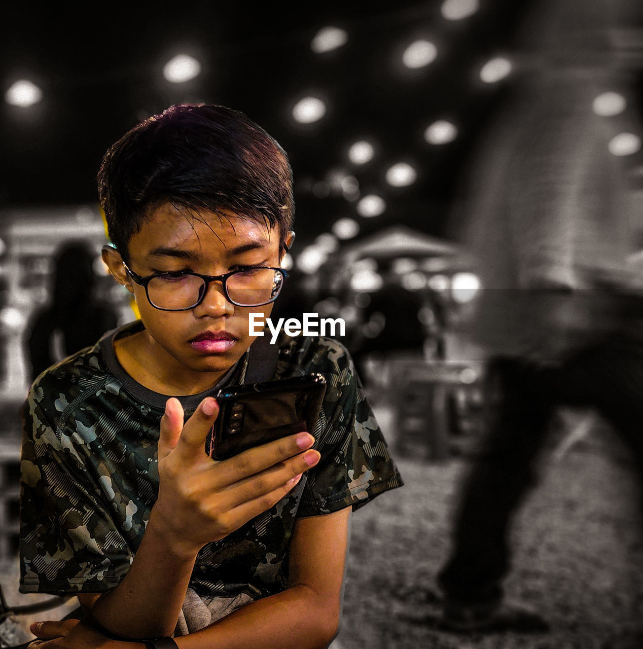 Young man using phone