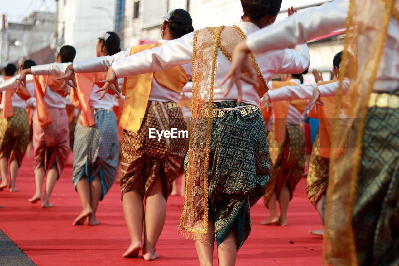 Dancers performing during traditional festival