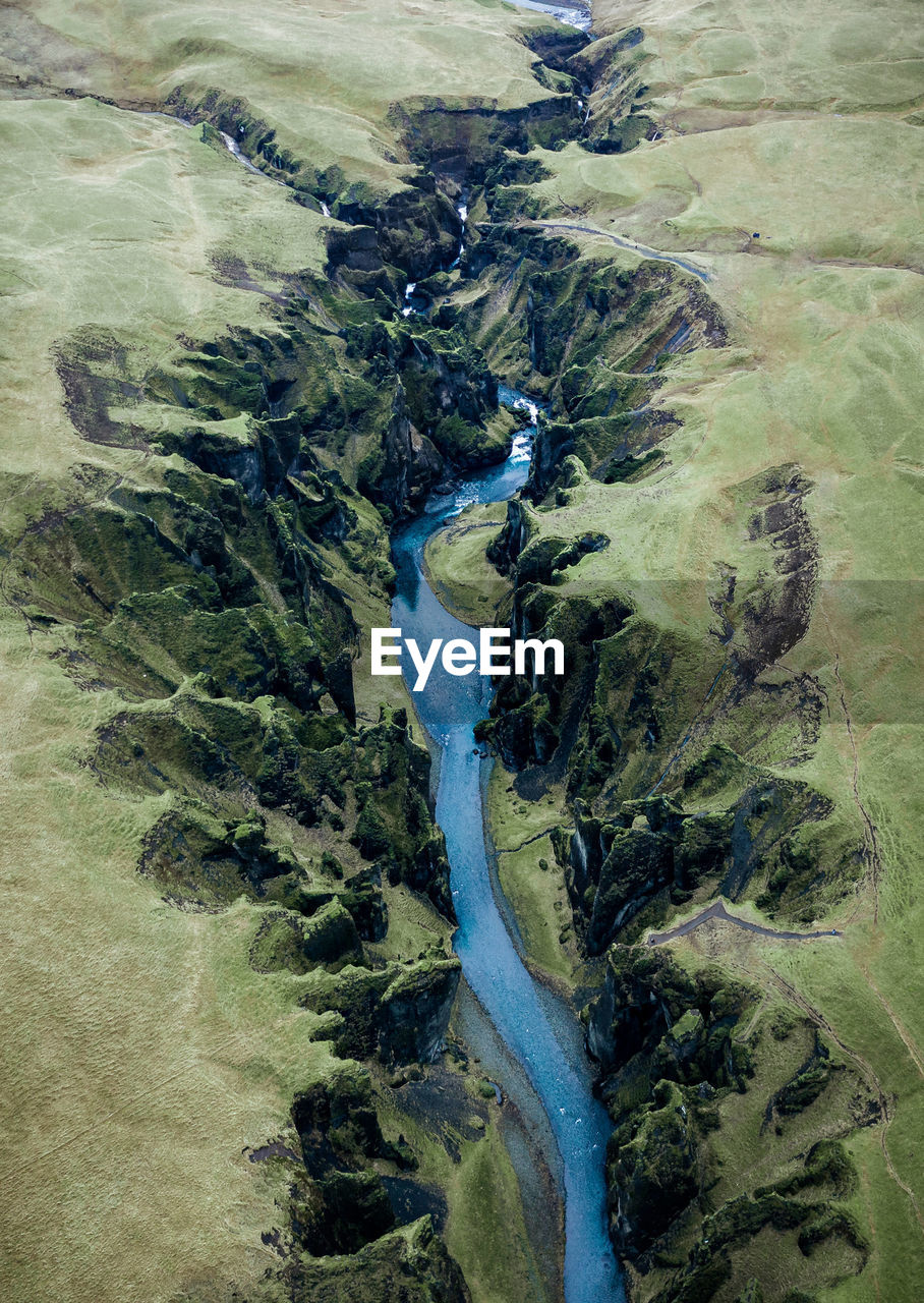 High angle view of sea