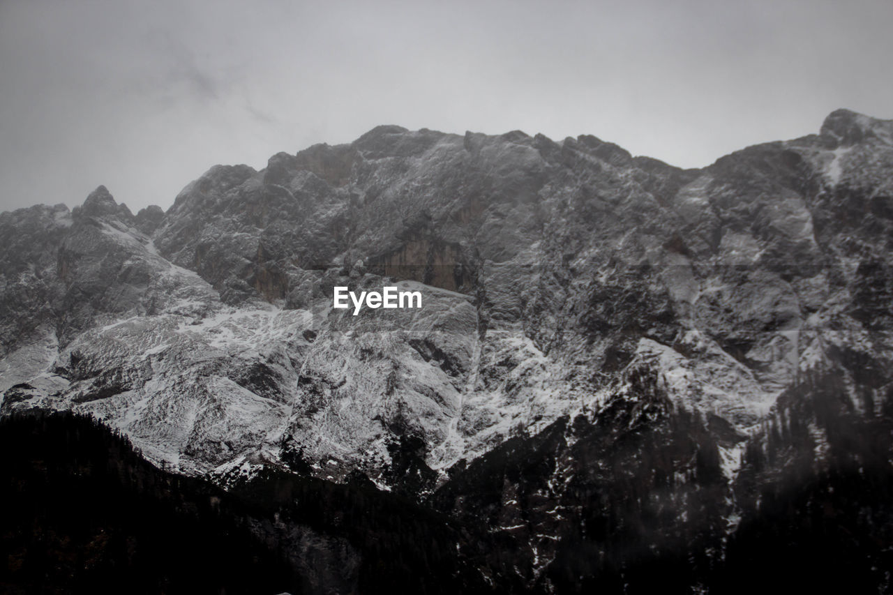 Low angle view of mountain against sky