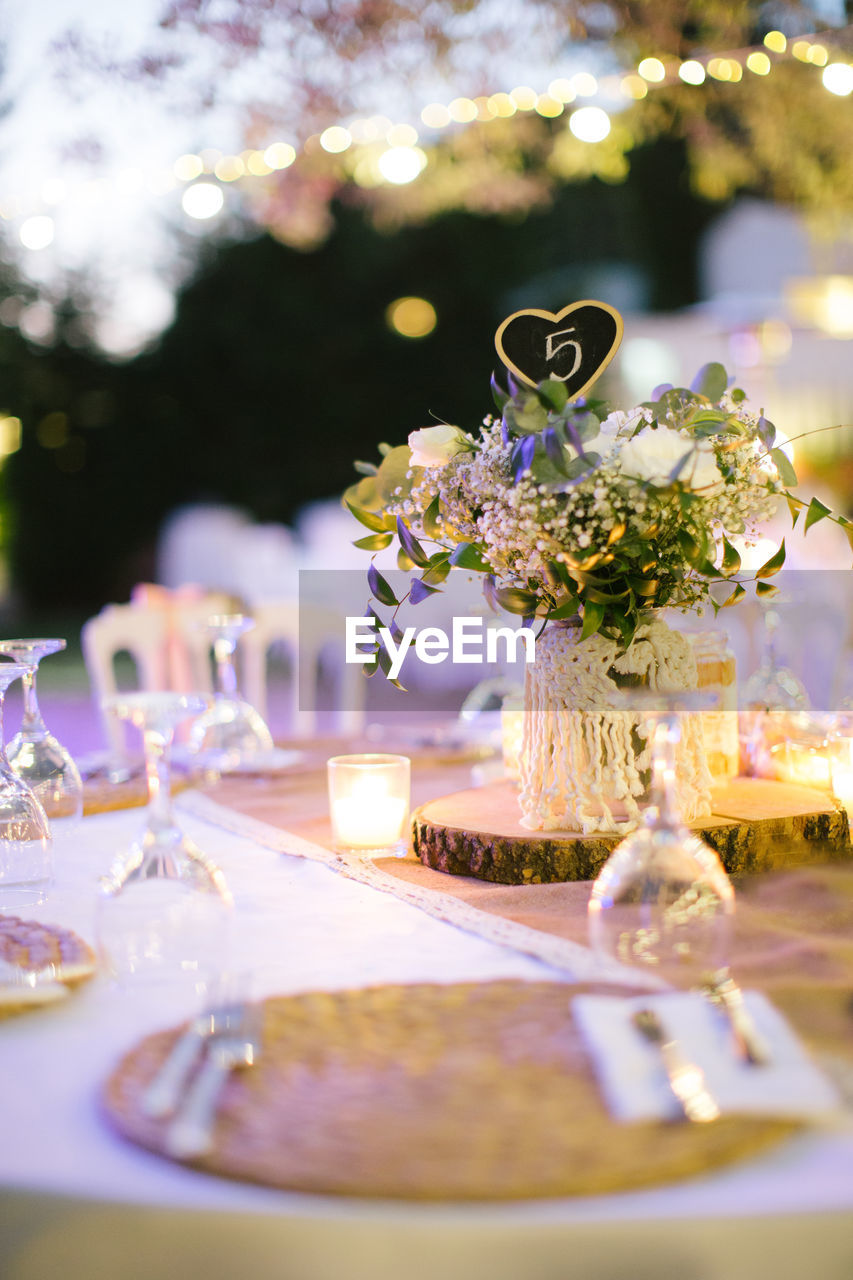 Wedding dining table. table number nine. rustic wedding.