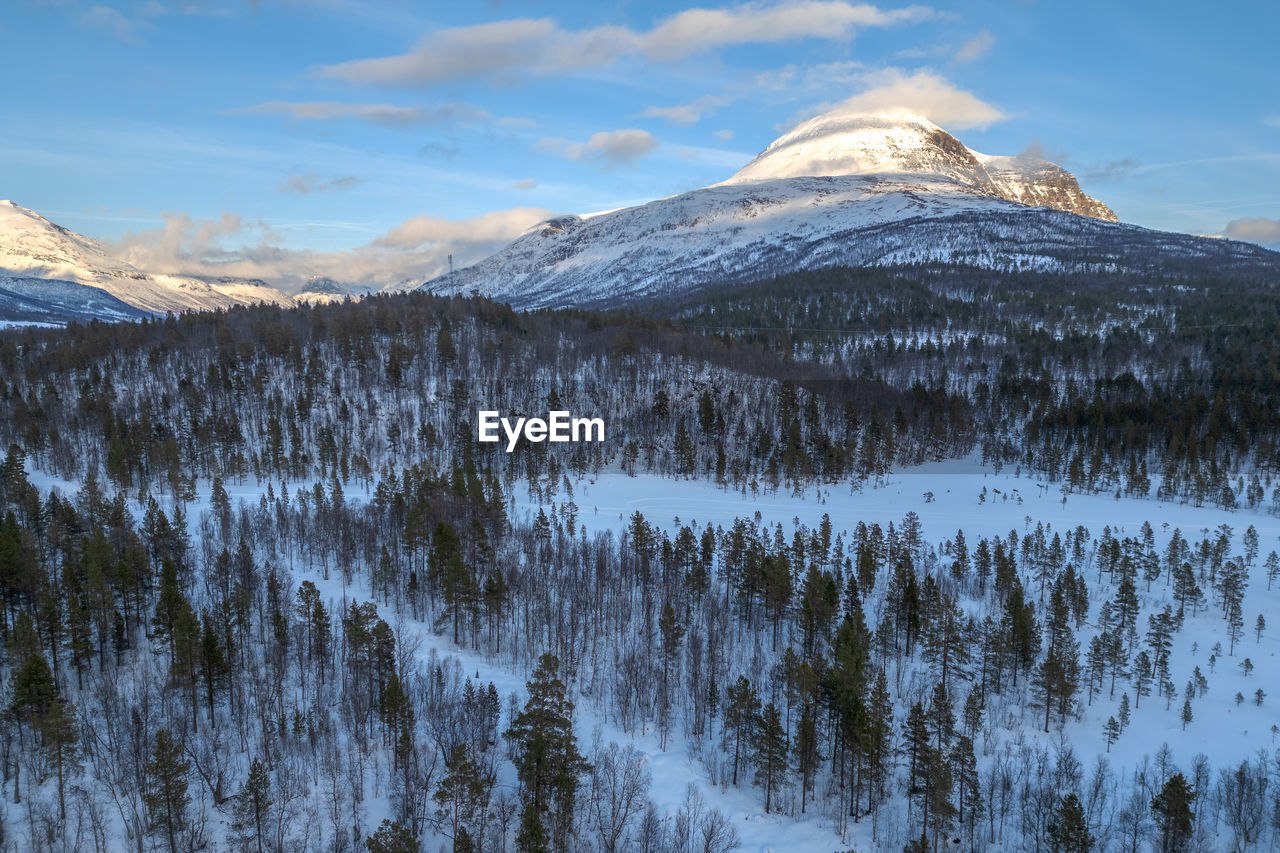 snow, mountain, winter, cold temperature, scenics - nature, wilderness, beauty in nature, tree, sky, plant, environment, snowcapped mountain, landscape, nature, tranquil scene, mountain range, cloud, tranquility, no people, land, forest, non-urban scene, ridge, pine tree, coniferous tree, travel destinations, mountain peak, pinaceae, pine woodland, day, idyllic, frozen, water, reflection, outdoors, travel, remote, plateau, tourism, lake