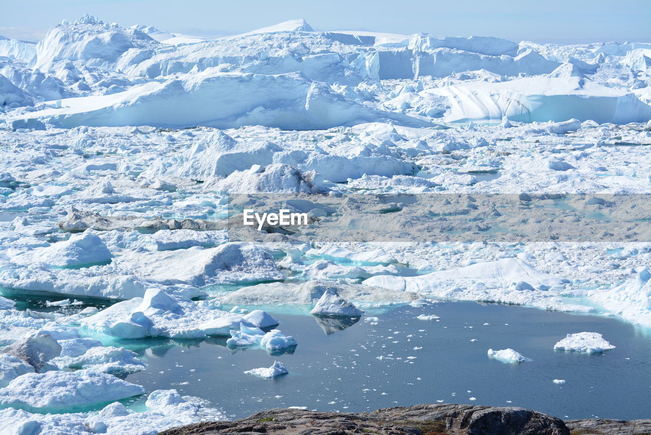 Scenic view of snow covered landscape during winter