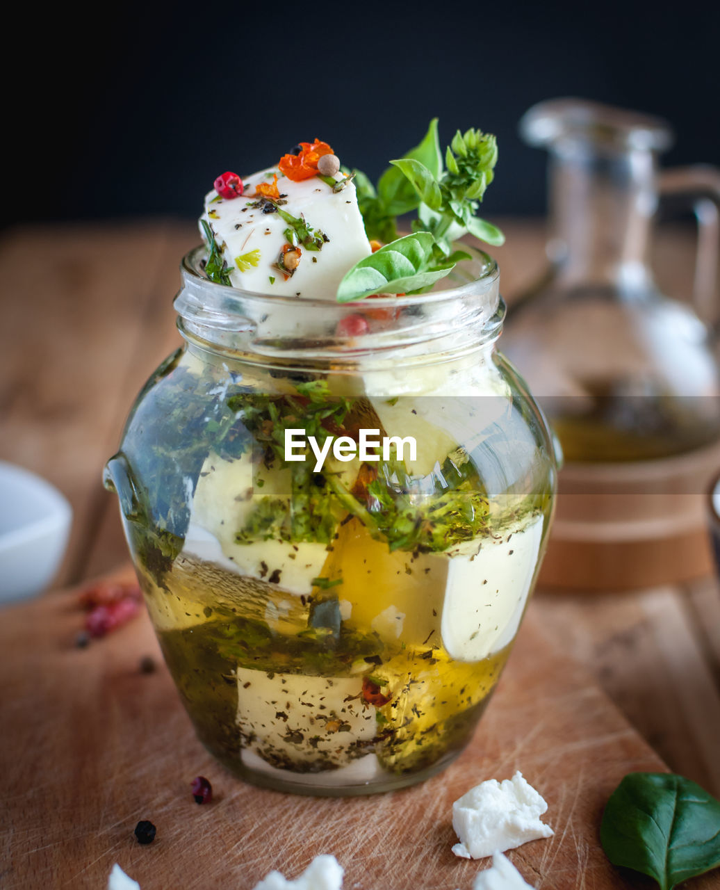 food and drink, food, healthy eating, wood, herb, jar, freshness, fruit, dish, produce, container, glass, wellbeing, spice, no people, plant, indoors, refreshment, leaf, studio shot, drink, vegetable, mint leaf - culinary, meal, table, cuisine, nature, mason jar