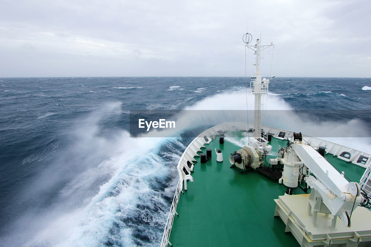 HIGH ANGLE VIEW OF SEA AND SKY