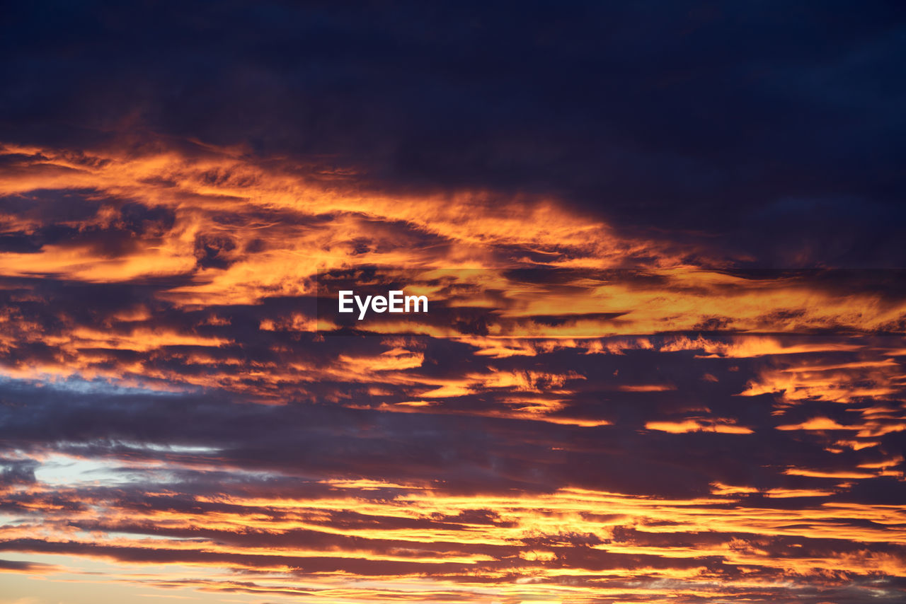 LOW ANGLE VIEW OF CLOUDS DURING SUNSET