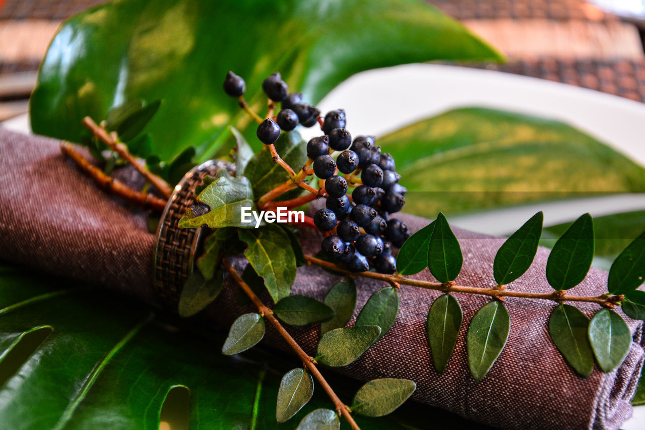 Close-up of fruit on table