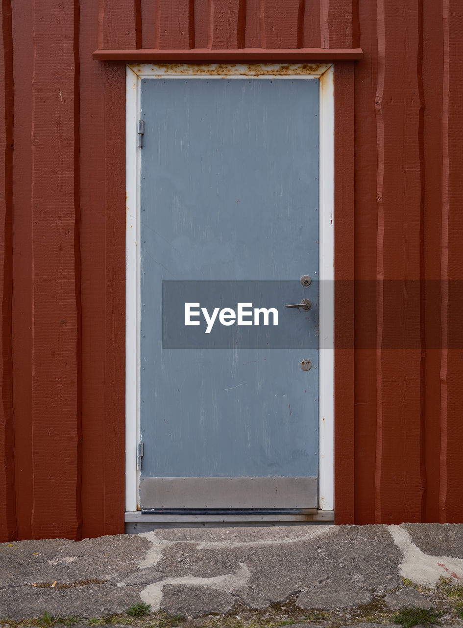 closed door of old building