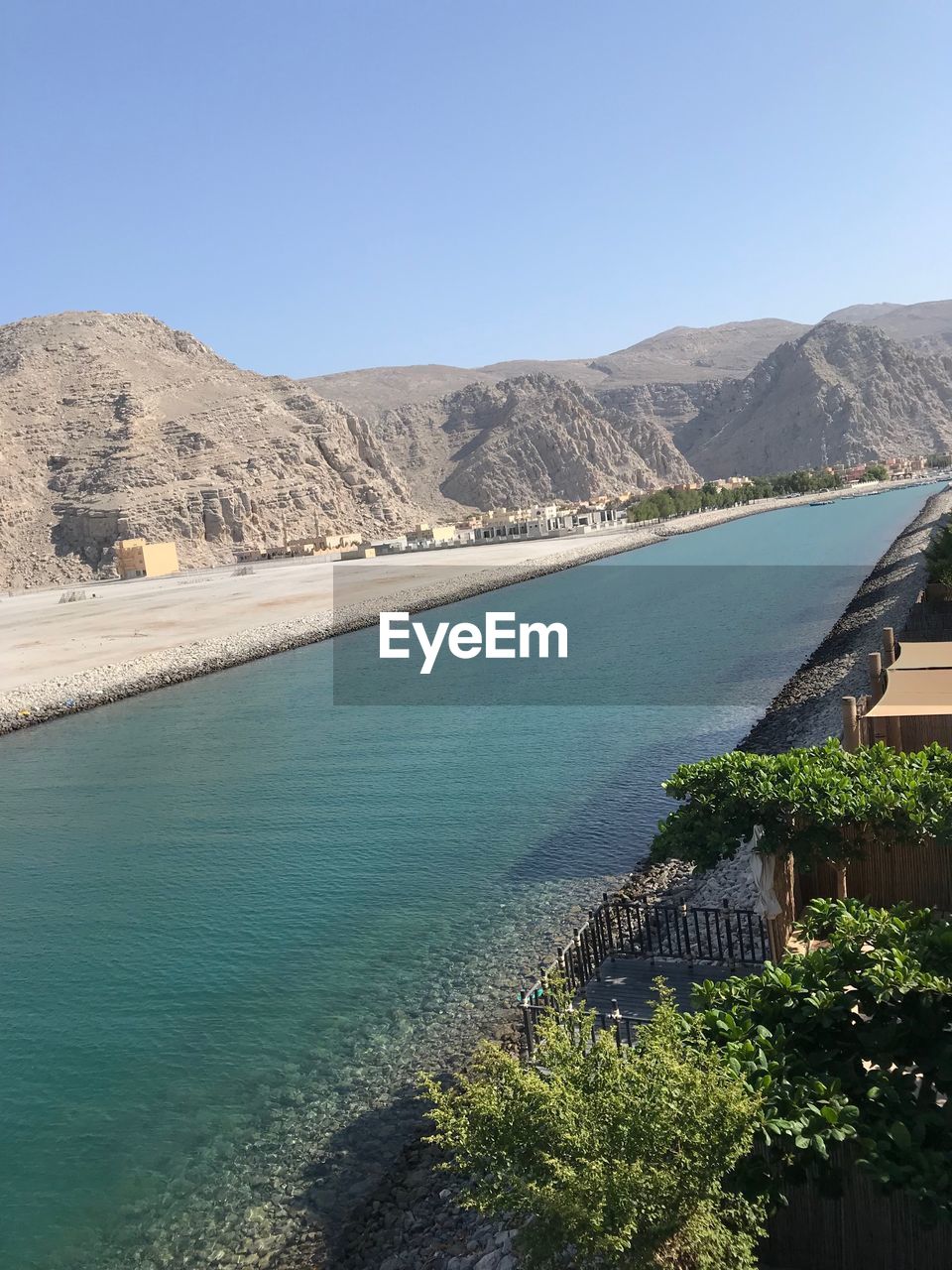 SCENIC VIEW OF RIVER AGAINST CLEAR SKY