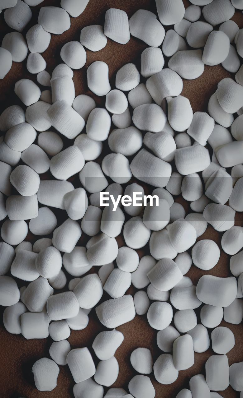 Full frame shot of polystyrene pills